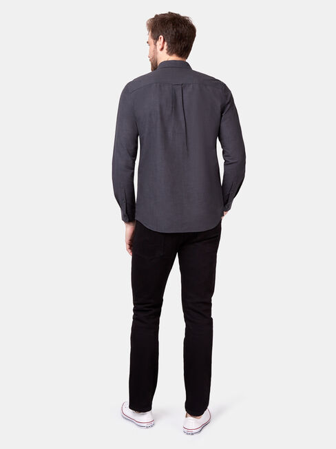Bennett Long Sleeve Textured Shirt, Black, hi-res