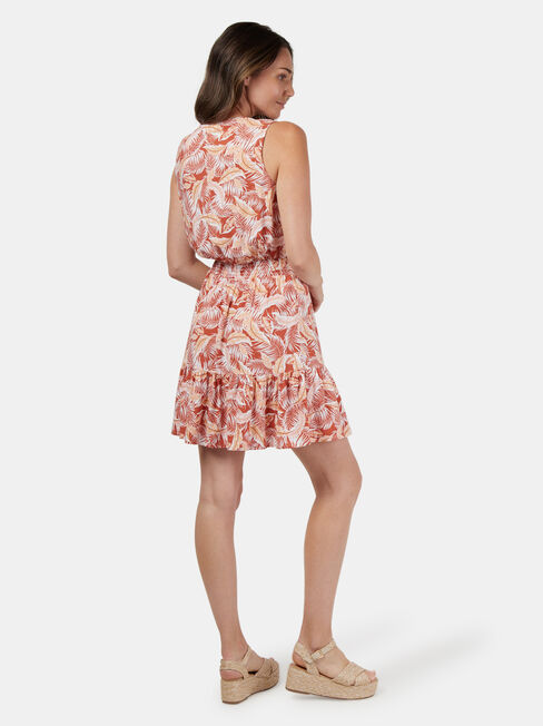 Savannah Sleeveless Dress, Red, hi-res