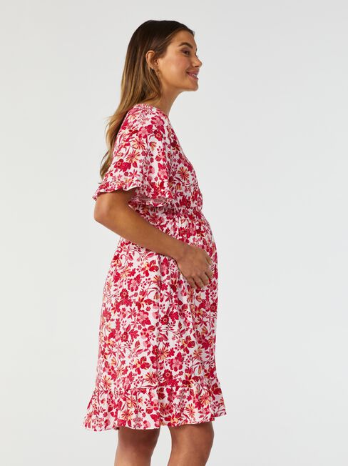 Laury Wrap Maternity Dress, Multi, hi-res