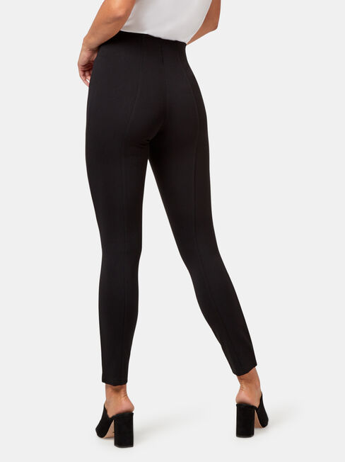 Naomi Tummy Trimmer Ponte Pant, Black, hi-res