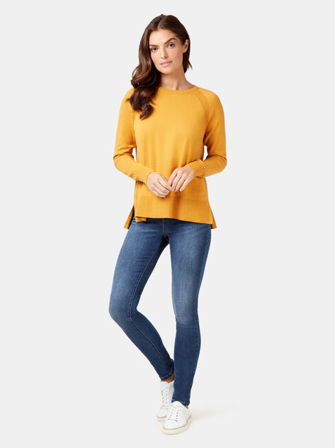 Stella Cotton Knit, Yellow, hi-res