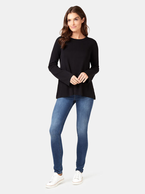 Milly Swing Knit, Black, hi-res