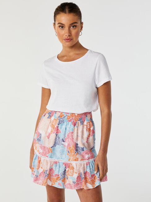 Cove Ruffle Ladder Trim Skirt
