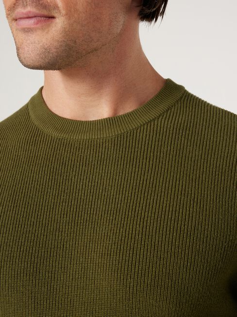 Manchester Rib Knit, Green, hi-res