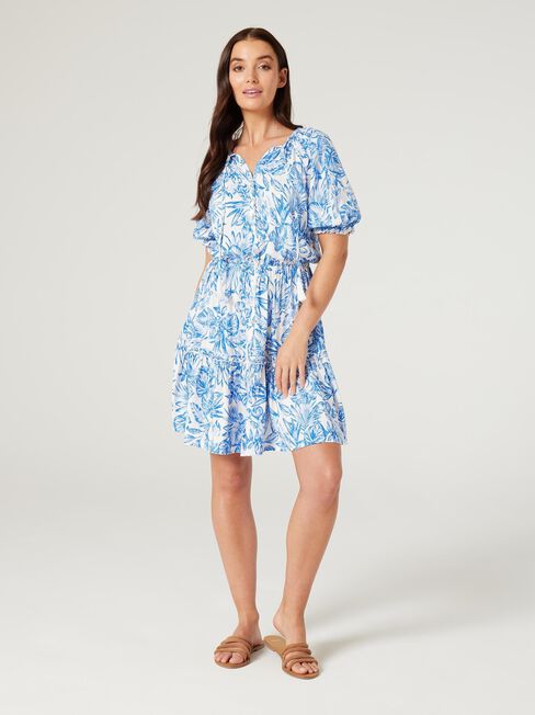 Camilla Dress, Blue Botanical, hi-res