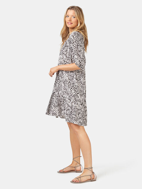 Jasmine Tiered Beach Dress, Grey, hi-res