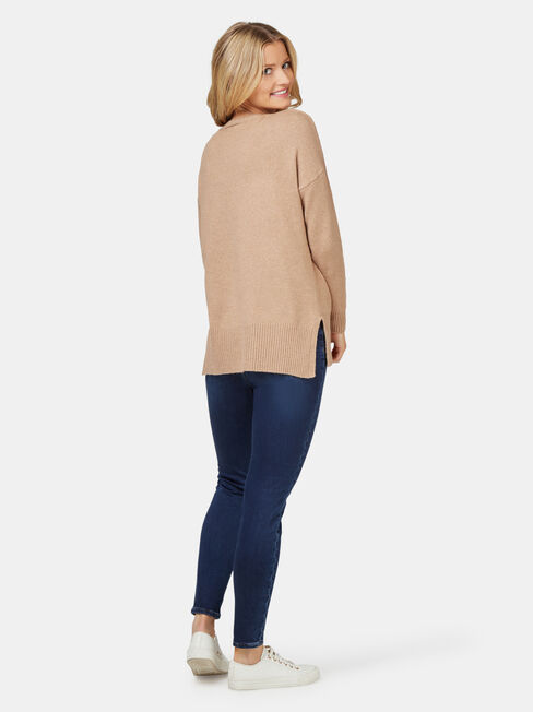 Imogen Love Leopard Pullover, Brown, hi-res