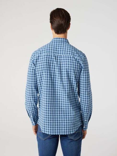 LS Carter Check Shirt, Navy Multi, hi-res