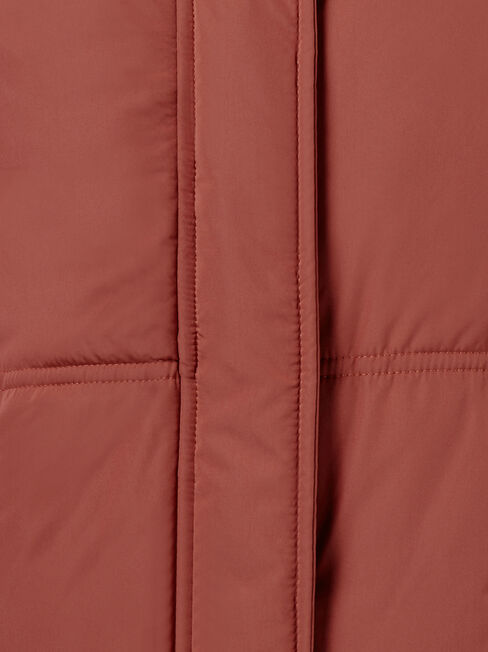 Mabel Short Puffer Jacket, Red, hi-res