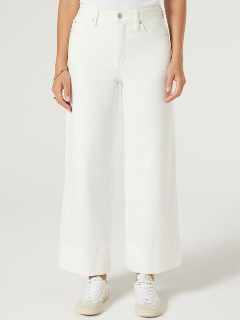 Rita Wide Leg Jeans, Off White, hi-res