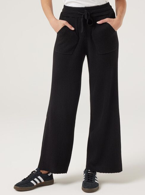 J-Luxe Rib Pant, Black, hi-res