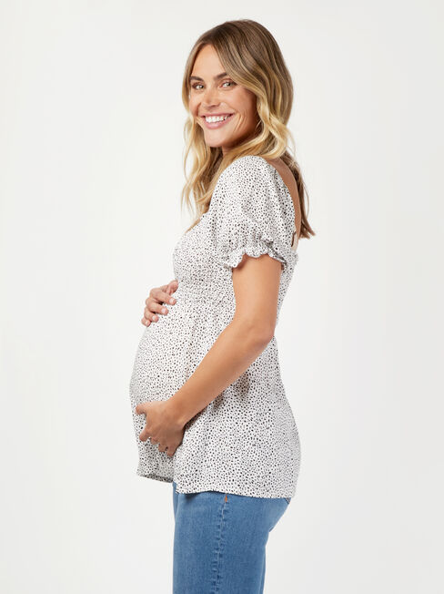 Bonnie Shirred Maternity Top, Multi, hi-res