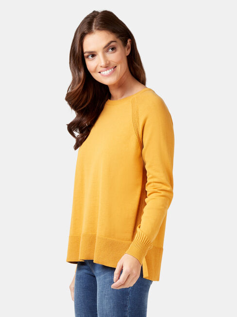 Stella Cotton Knit, Yellow, hi-res