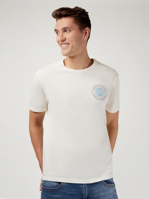 SS Trent Print Crew Tee, White, hi-res