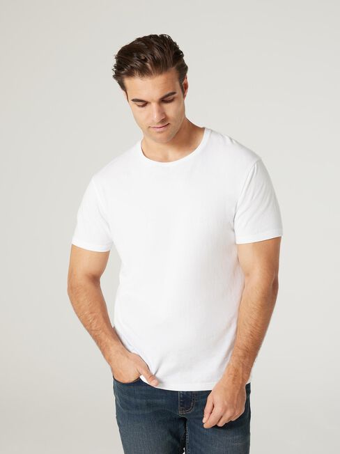 SS Basic Tee, White, hi-res