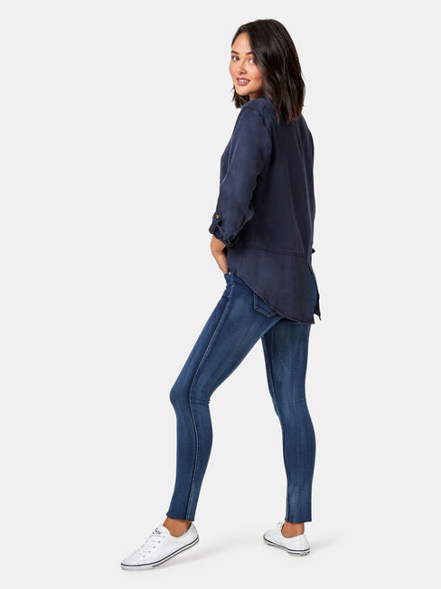Tilly Tencel Shirt, Blue, hi-res