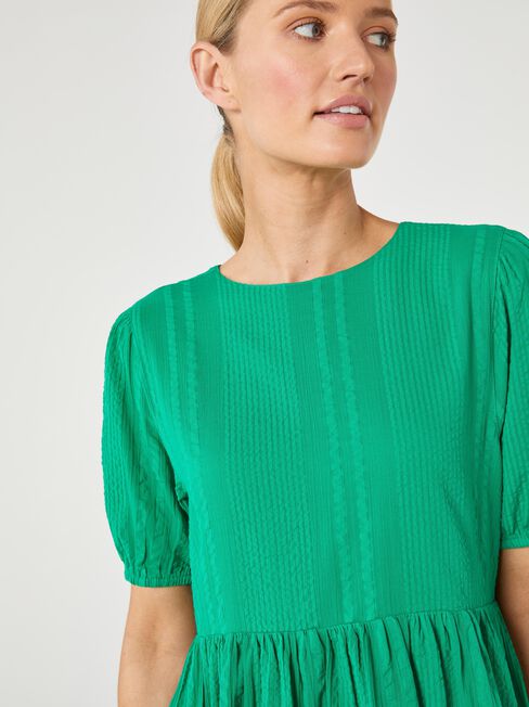 Berry Babydoll Dress, Green, hi-res