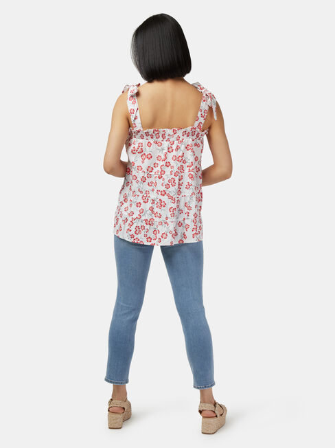 Olivia Tiered Cami, Floral, hi-res