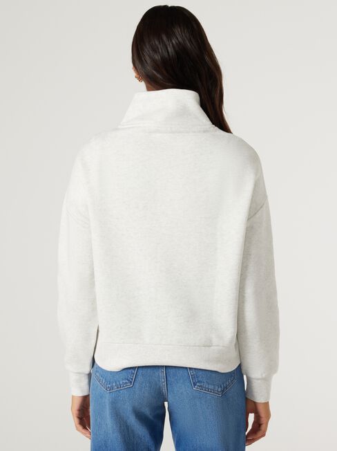 Varley Half Zip Soft Touch Pullover, White Navy Stripe, hi-res