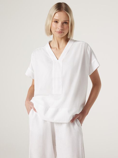 Lexi Throw Over Top, White, hi-res