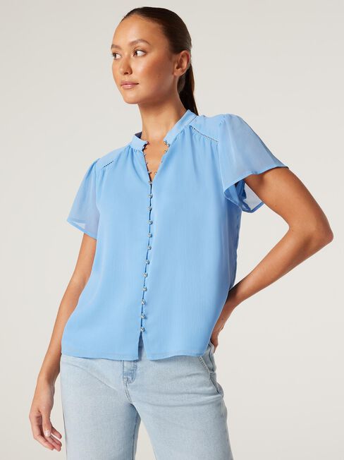 Cleo Button Front Top