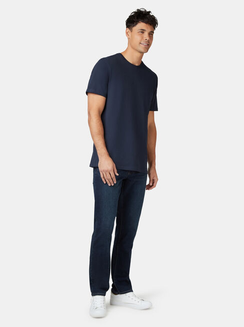 Basic Short Sleeve Tee, Navy, hi-res