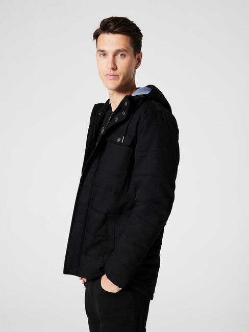 Toby Drill Jacket, Black, hi-res