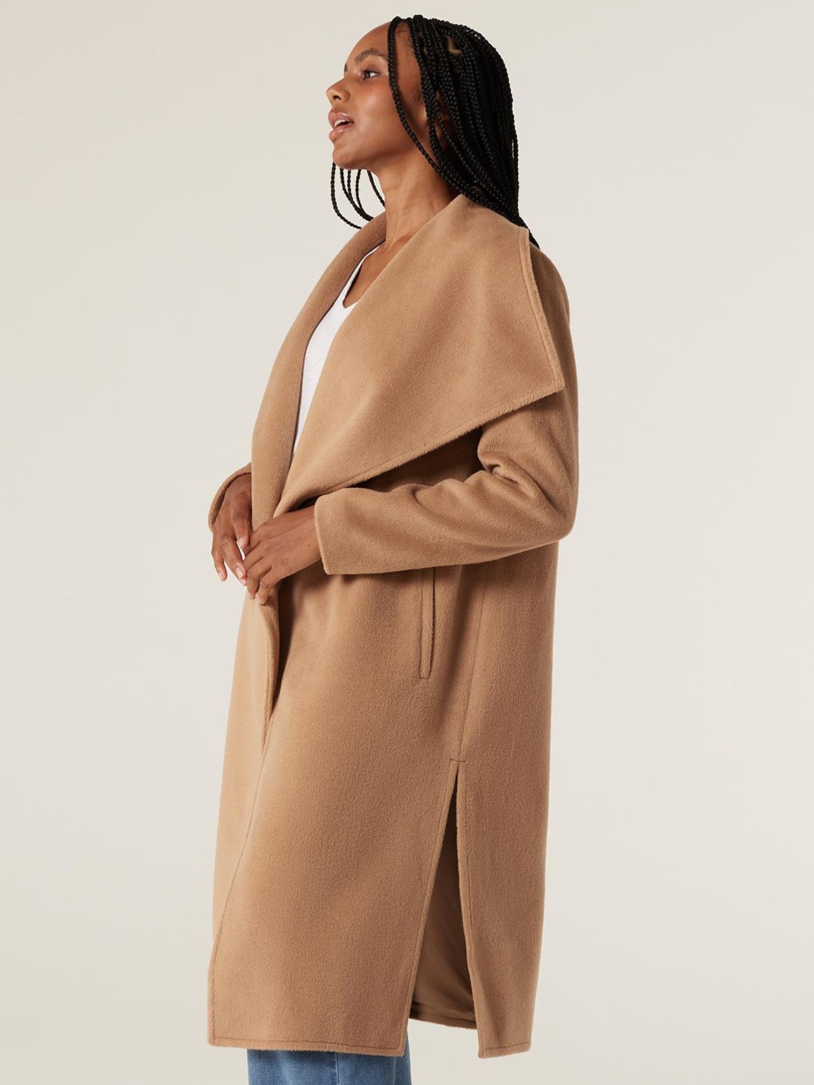 Camel coat longline sale