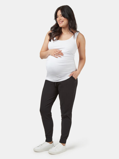 Louisa Drop Crotch Jersey Pant, Black, hi-res