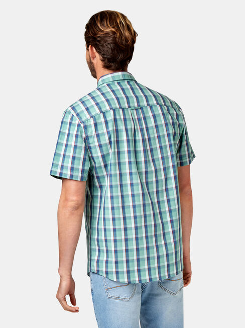 Todd Short Sleeve Check Shirt, Stripe, hi-res