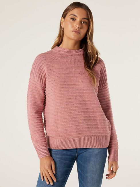 Matilda Nep Ottoman Knit, Dusty Pink, hi-res