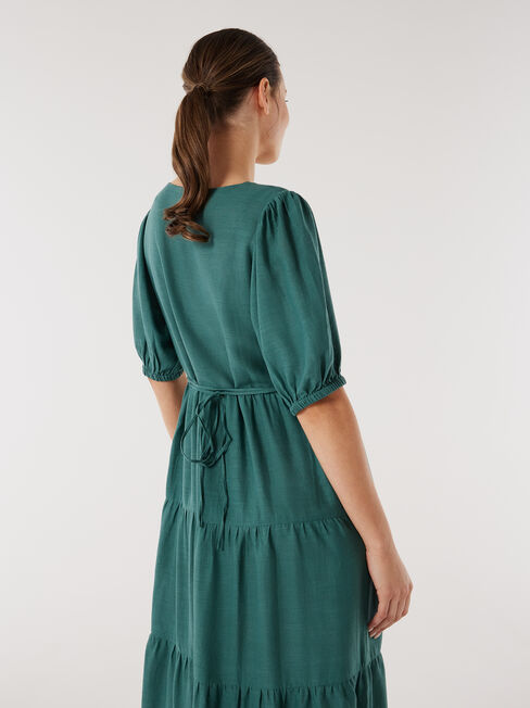 Sonny V-Neck Dress, Green, hi-res