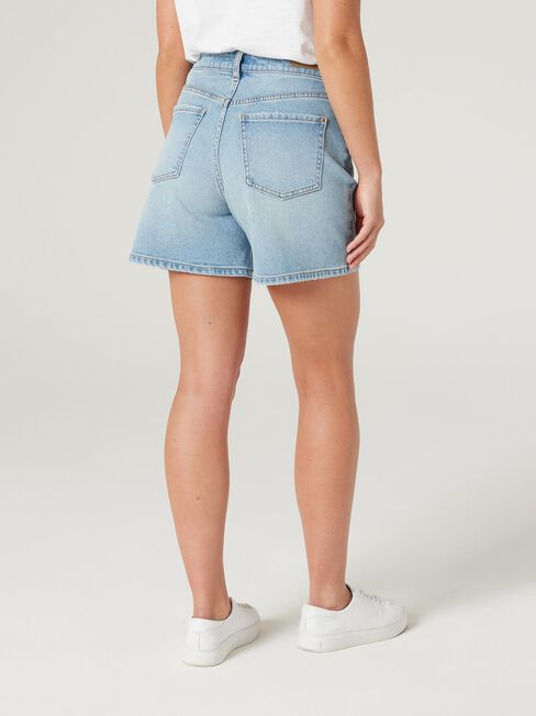 Rhia High Waisted Denim Short, Light Vintage, hi-res