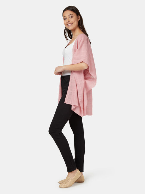 Polly Printed Kimono, Pink, hi-res