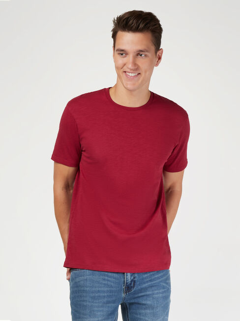 SS Pablo Slub Basic Tee, Ruby, hi-res
