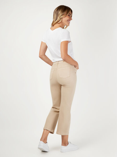 Kelly Wide Leg Crop Jeans, Sandwash, hi-res