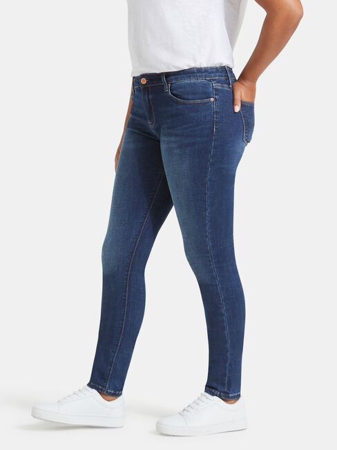 Skinny Jeans Mid Vintage, Mid Indigo, hi-res