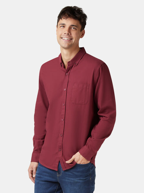 Arbor Long Sleeve Shirt, Red, hi-res