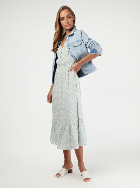 Scarlett Midi Dress, Green, hi-res