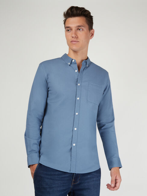 LS Heston Oxford Shirt, Blue, hi-res
