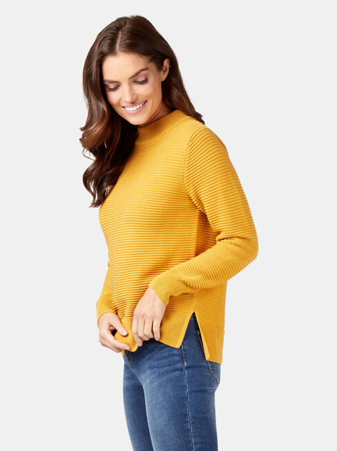 Hailey Cotton Knit, Yellow, hi-res