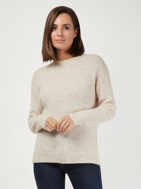 Blake Rib Knit, Oatmeal, hi-res