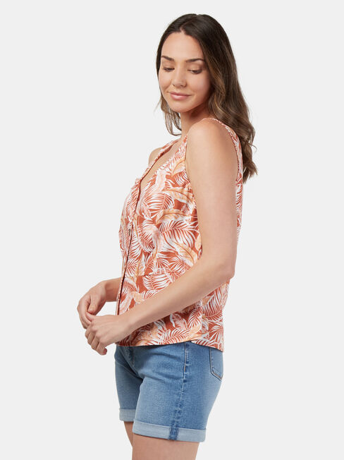 Tyla V-Neck Tank, Red, hi-res