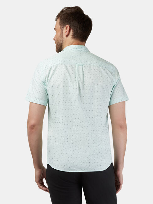Mercer Short Sleeve Print Shirt, Green, hi-res