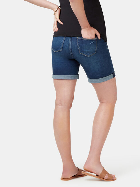 Maternity Bermuda Short, Blue, hi-res