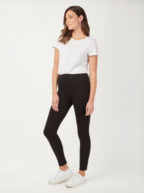 Tara Ponte Pant, Black, hi-res