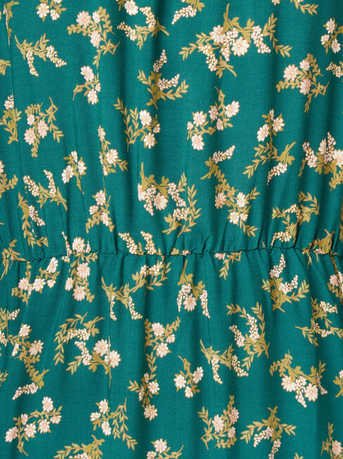 Anna Printed Dress, Green, hi-res