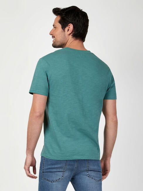 SS Finn Henley Tee, Green, hi-res