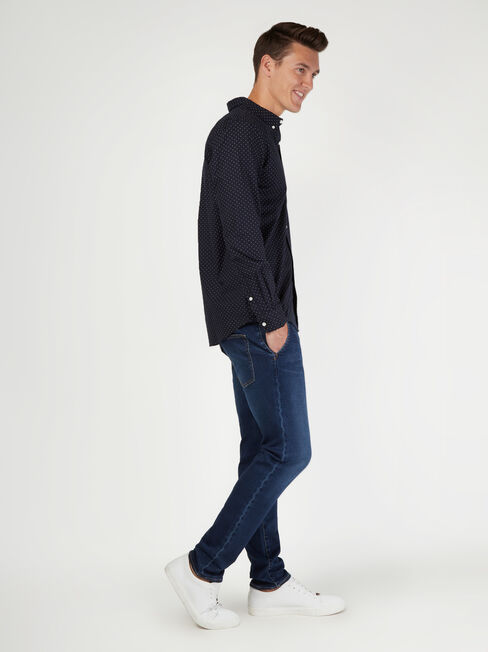 LS Elliot Oxford Shirt, Blue Stripe, hi-res