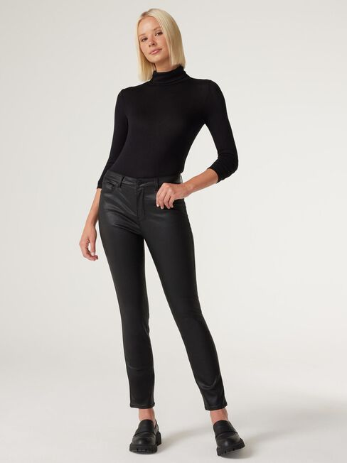 Sariah Soft Touch Turtleneck Pullover, Black, hi-res